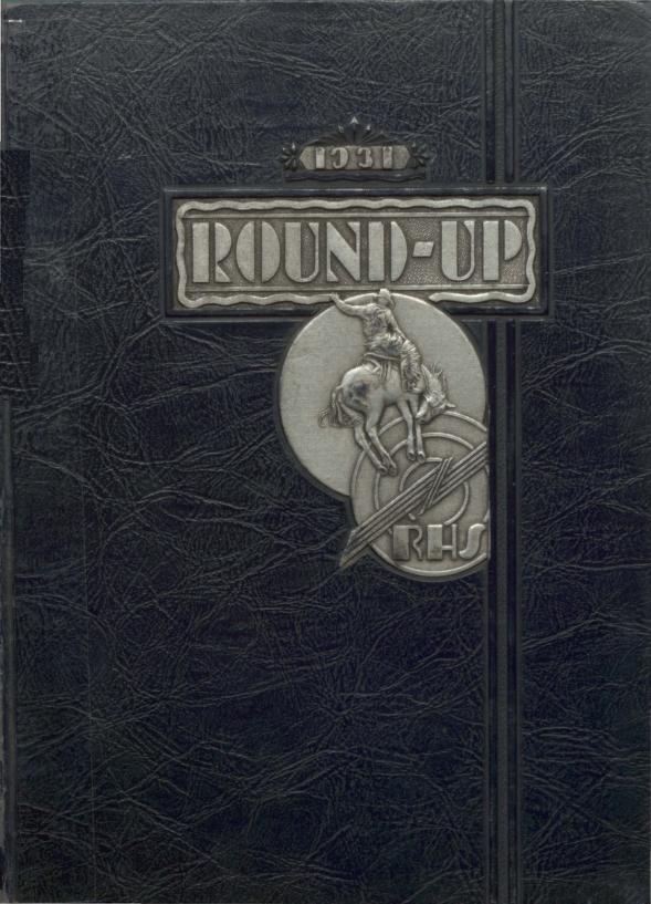 Cover image of Roosevelt High School's yearbook, The Round Up